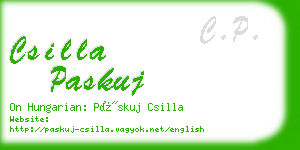 csilla paskuj business card